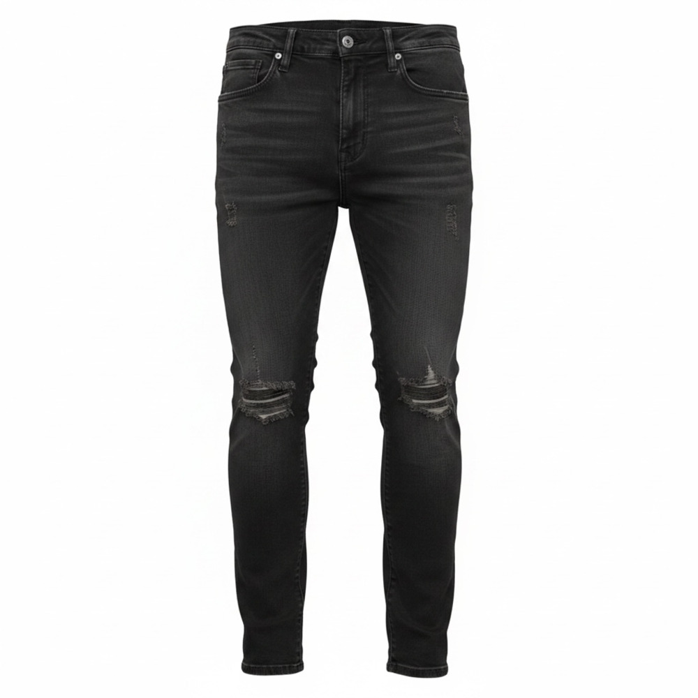 American Eagle Airflex+ Skinny Ripped Black Jeans